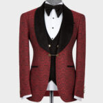 Red – Black Lapeled Tuxedo