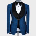 Blue – Black Lapeled Tuxedo