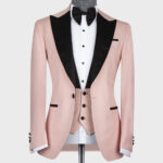 Pink – Black lapeled Tuxedo