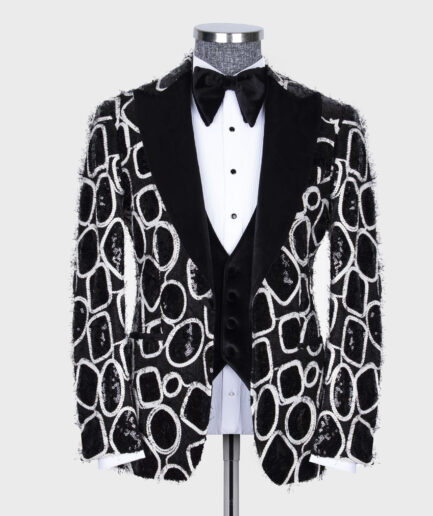 Velvet Tuxedo White – Black