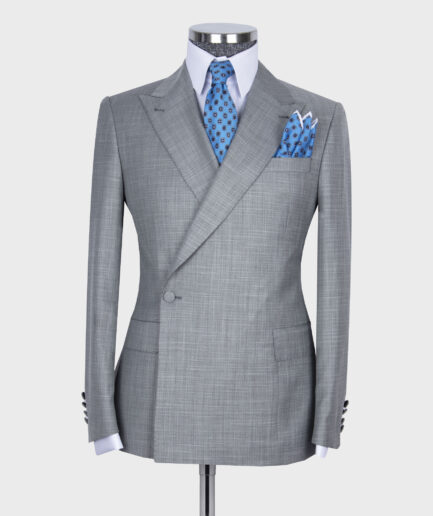 Grey Super Double Breasted Suit