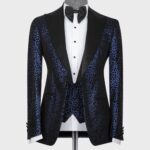 Leopard Print Tuxedo Blue-Black