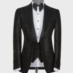 Leopard Print Tuxedo Black