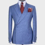 Light Blue Super Double Breasted Suit