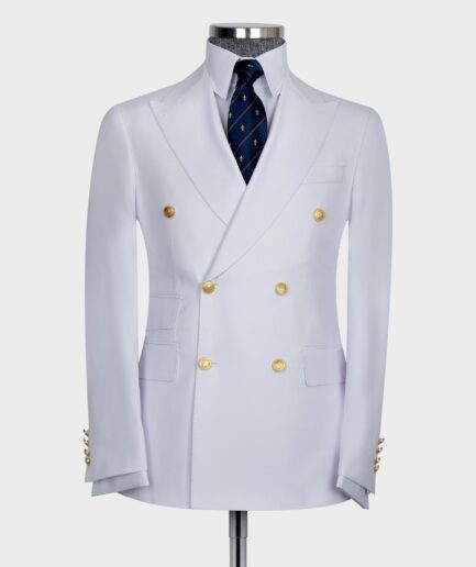 Double Breasted Gold Button Men’s Suit
