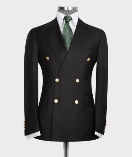 Double Breasted Gold Button Men’s Suit