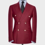 Double Breasted Gold Button Men’s Suit