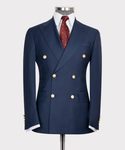 Double Breasted Gold Button Men’s Suit