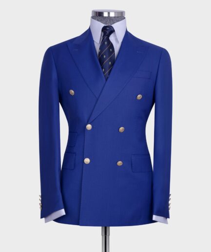 Double Breasted Gold Button Men’s Suit