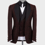 Burgundy Glitter Tuxedo