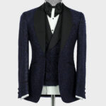 Dark Blue Glitter Tuxedo