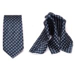 Pocket Square & Ties Combo Black