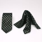 Pocket Square & Ties Combo Dark Green