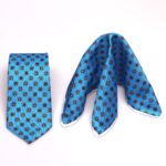 Pocket Square & Ties Combo Blue