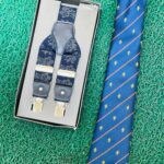 Suspenders and Tie Combo Blue