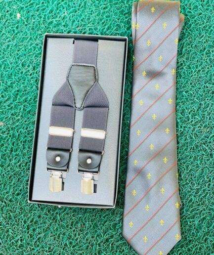 Suspenders and Tie Combo Green