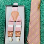 Suspenders and Tie Combo Brown