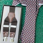 Suspenders and Tie Combo Dark Brown