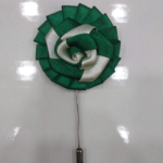 Flower Lapel Pin Green