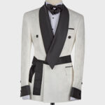 Belted Tuxedo White and Black
