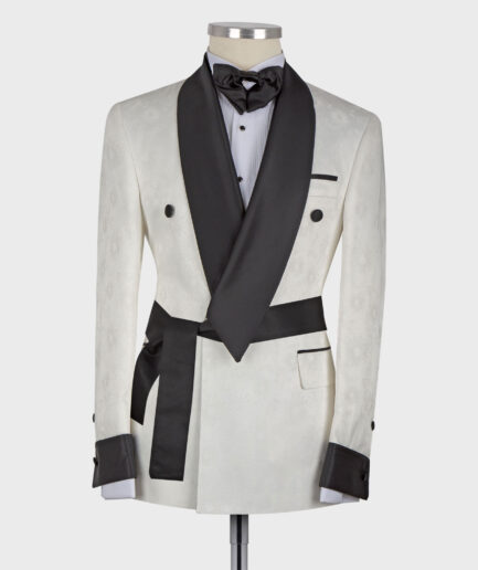 Belted Tuxedo White and Black