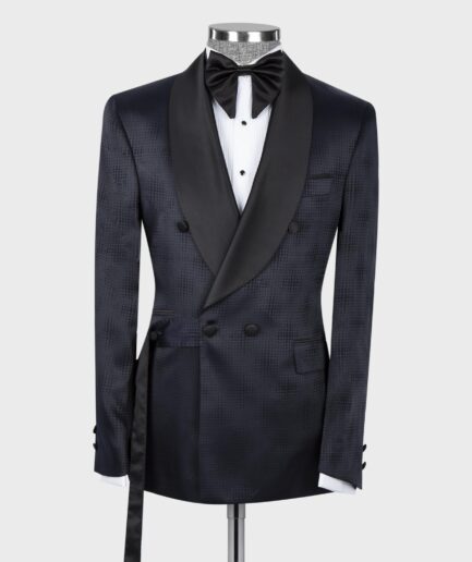 Belt Button Tuxedo Navy Blue