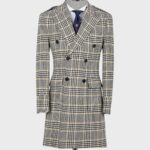 Double Breasted Coat Black-Yellow