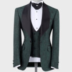 Embossed Fabric Tuxedo Green