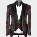Oriental Tuxedo Black-Burgundy