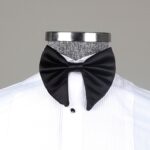 Pointed Collar Bowtie Black