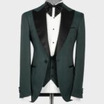 Pointed Collar Tuxedo Green