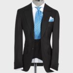 Classic Suit With Vest Black