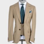 Classic Suit With Vest Light Brown