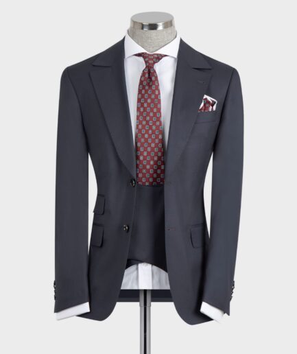 Classic Suit With Vest Grey