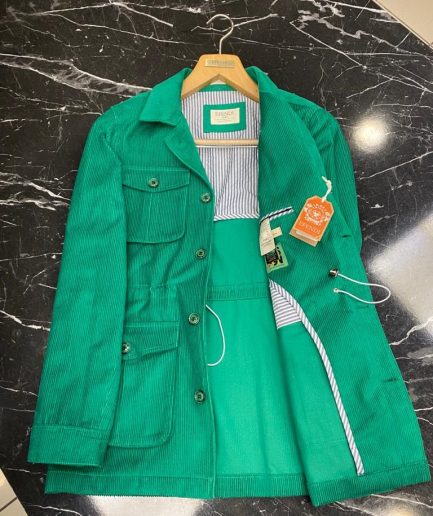 Light Green Single Safari Jacket Blazer