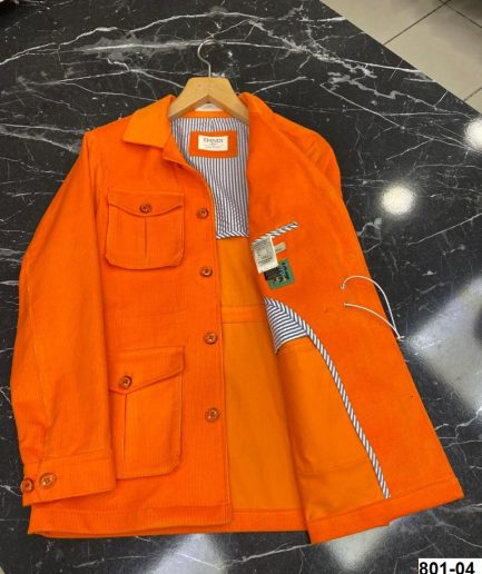 Orange Single Safari Jacket Blazer
